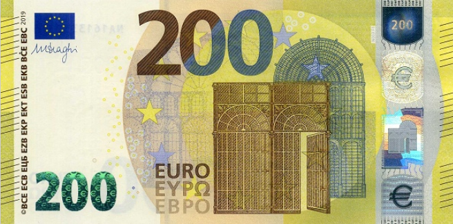 P25UC European Union 200 Euro Year 2019 (Draghi)